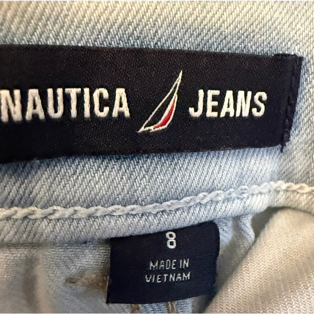 Nautica Jeans Co Womens Size 8 Light Wash Straight Leg Denim Jeans - Picture 2 of 9